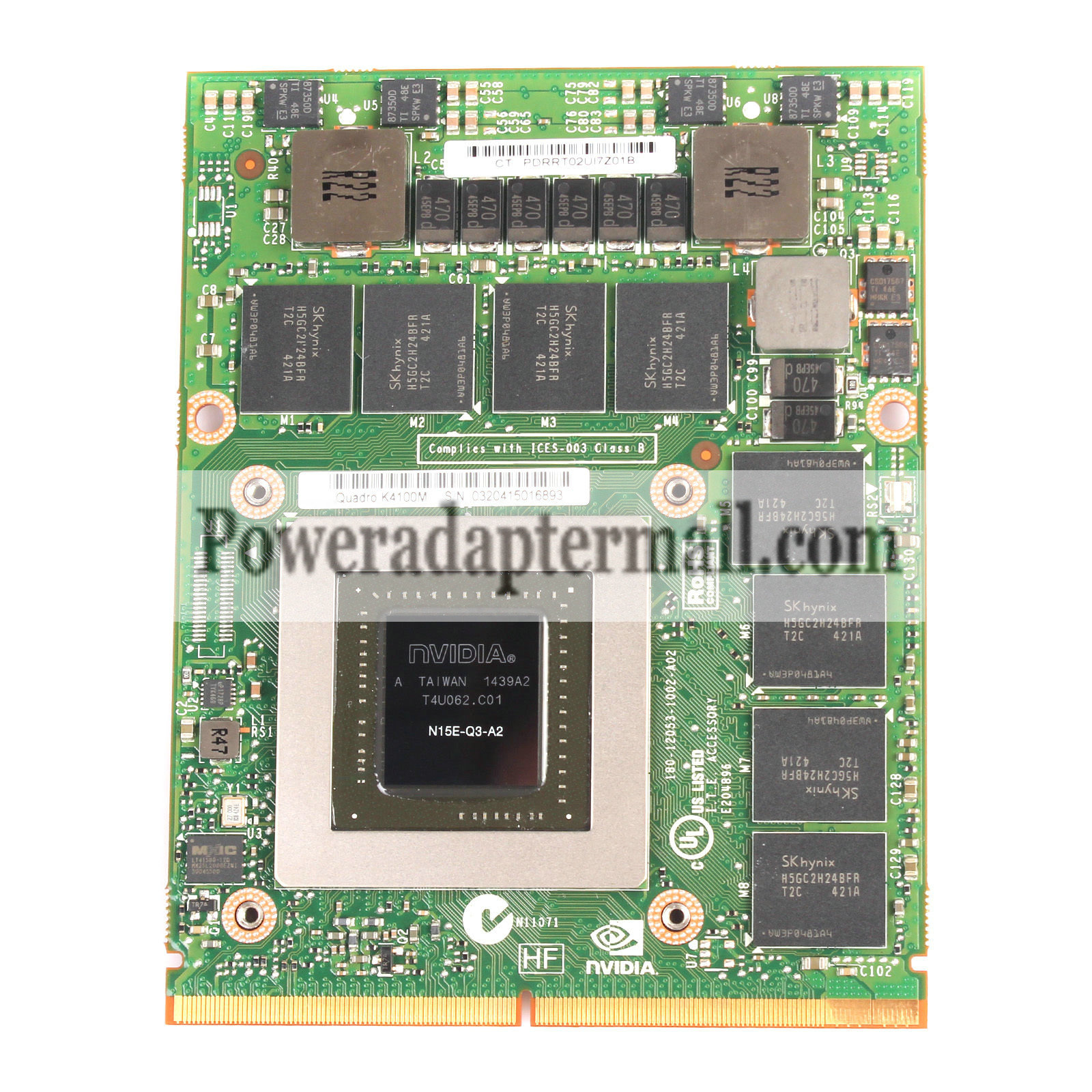 NVIDIA QUADRO K4100M 4GB GDDR5 Video Graphics MXM Card N15E-Q3-A - Click Image to Close